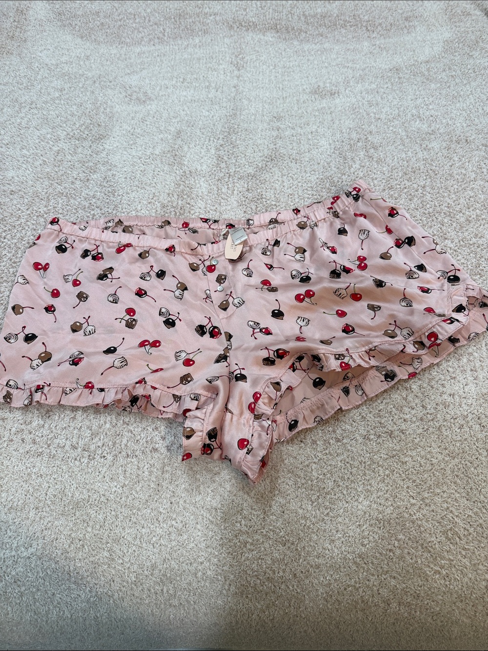 NWT 100% silk vintage Victoria’s Secret pj shorts